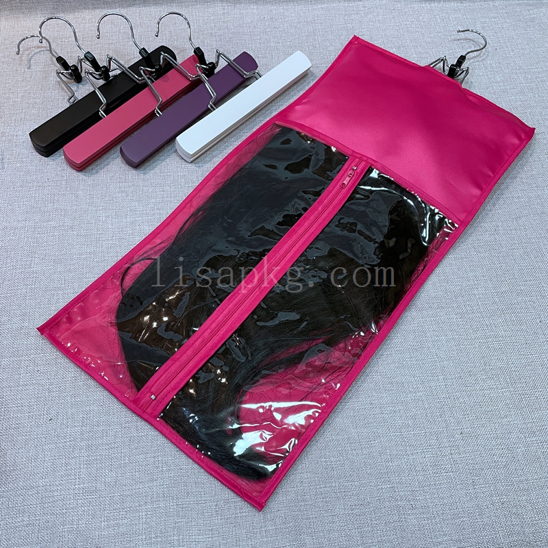 Custom Satin Pvc Storage Wig Bag