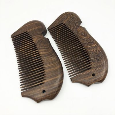 OEM Wholesale Natural Wooden Mens Antistatic Beard Hair Comb