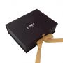 China manufacturer custom printing black packaging handbag gift box with ribbon 