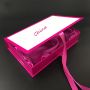 Hot pink cheap custom paperboard packaging gift box for hair bundles