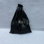 Wholesale Custom Black Satin Drawstring Pouch Silk Bags For hair  