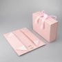 Custom folding wig hair box with ribbon tie for boutique clothing