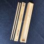 Custom logo wooden baoboom chopsticks box with lid cover