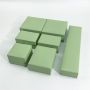 Custom light green leather jewelry box with velvet tray