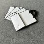 Custom white small paper gift jewelry bag with ribbon handle 