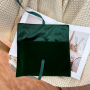 Green Velvet Dust Pouch Custom Logo Elegant Envelope for Clothes Gemstone Packing Screen Printed Hair Jewelry Gift