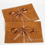Custom Ribbon Logo Printed Brown Velvet Envelope Jewelry Gift Packaging Bag Luxury Faux Suede Handbag Dust Bag