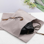 Custom Logo gray Velvet Clothing Dress Packaging Dust Envelope Bag Soft Luxury Velvet Makeup Packaging Shopping Envelope Bag