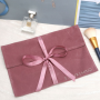 Custom Logo Size Pink Velvet Suede Envelope Gift Dust Bag High End Handbag Belt Hat Shoe Packaging Pouch Flap Velvet Dust Bag