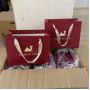 Customized Logo Printed Cardboard Packaging Bags Foil Cardboard Paper Bags With Handle pink Paper Clothing Packaging Gift