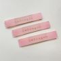 Custom made high-end high-density woven labels neck labels with your brand for clothing wig hair 